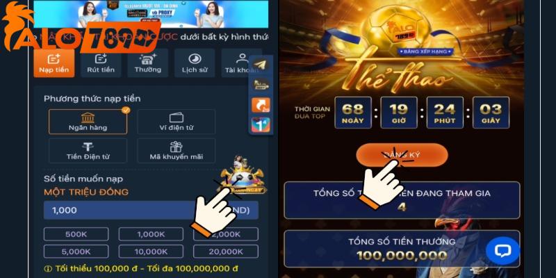 Nội dung chương trình Đua top sân cỏ ALO789